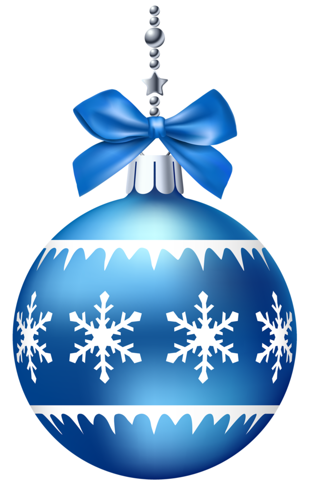 bola de navidad azul png