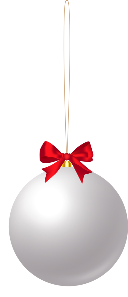 bola de navidad blanca png