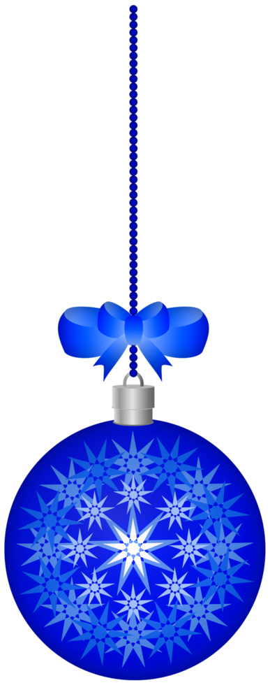 palla di natale blu png