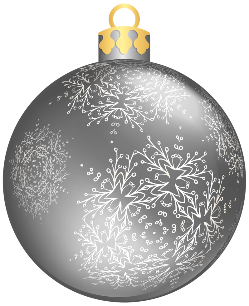 silberne Weihnachtskugel png