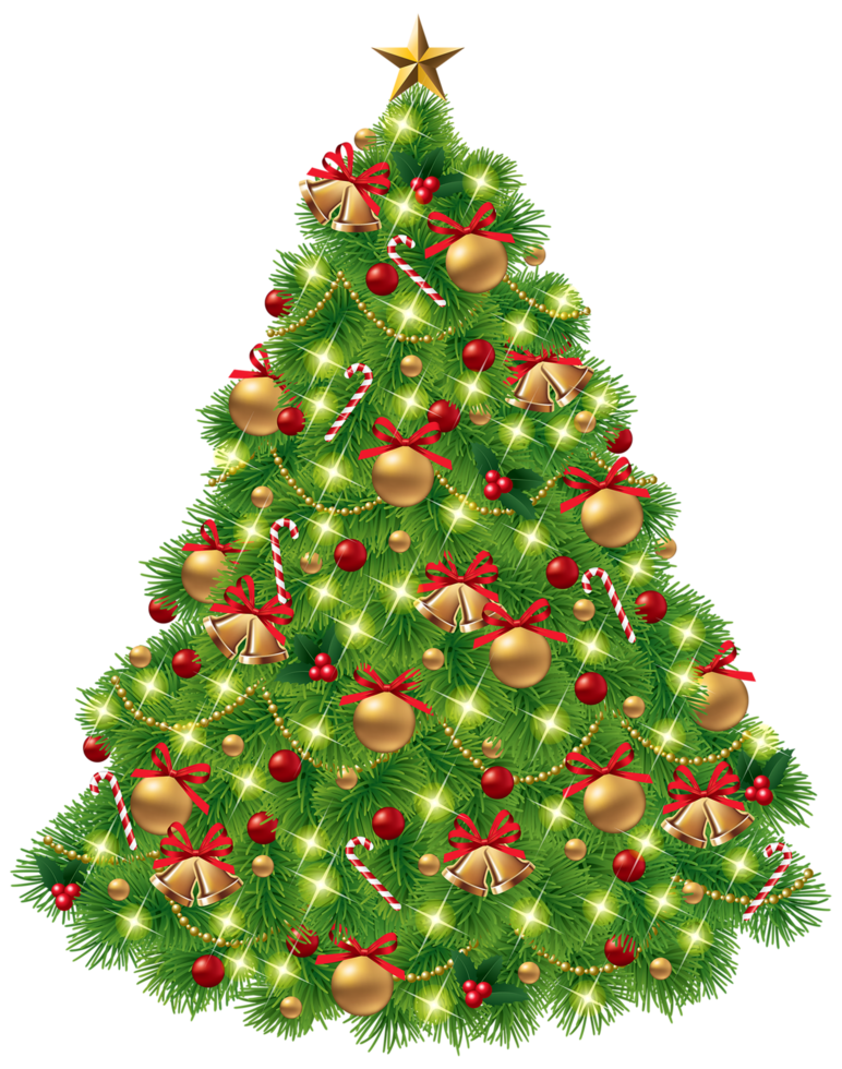 Natale albero trasparente png