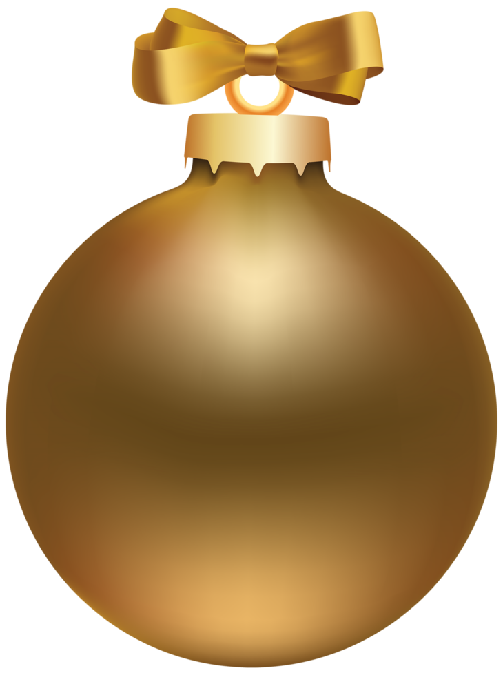 boule de noel de style doré png