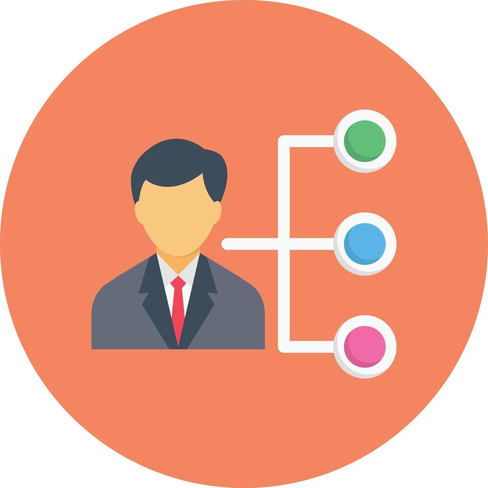 ilustración de vector de jerarquía de empleados en un fondo. símbolos de calidad premium. iconos vectoriales para concepto y diseño gráfico.