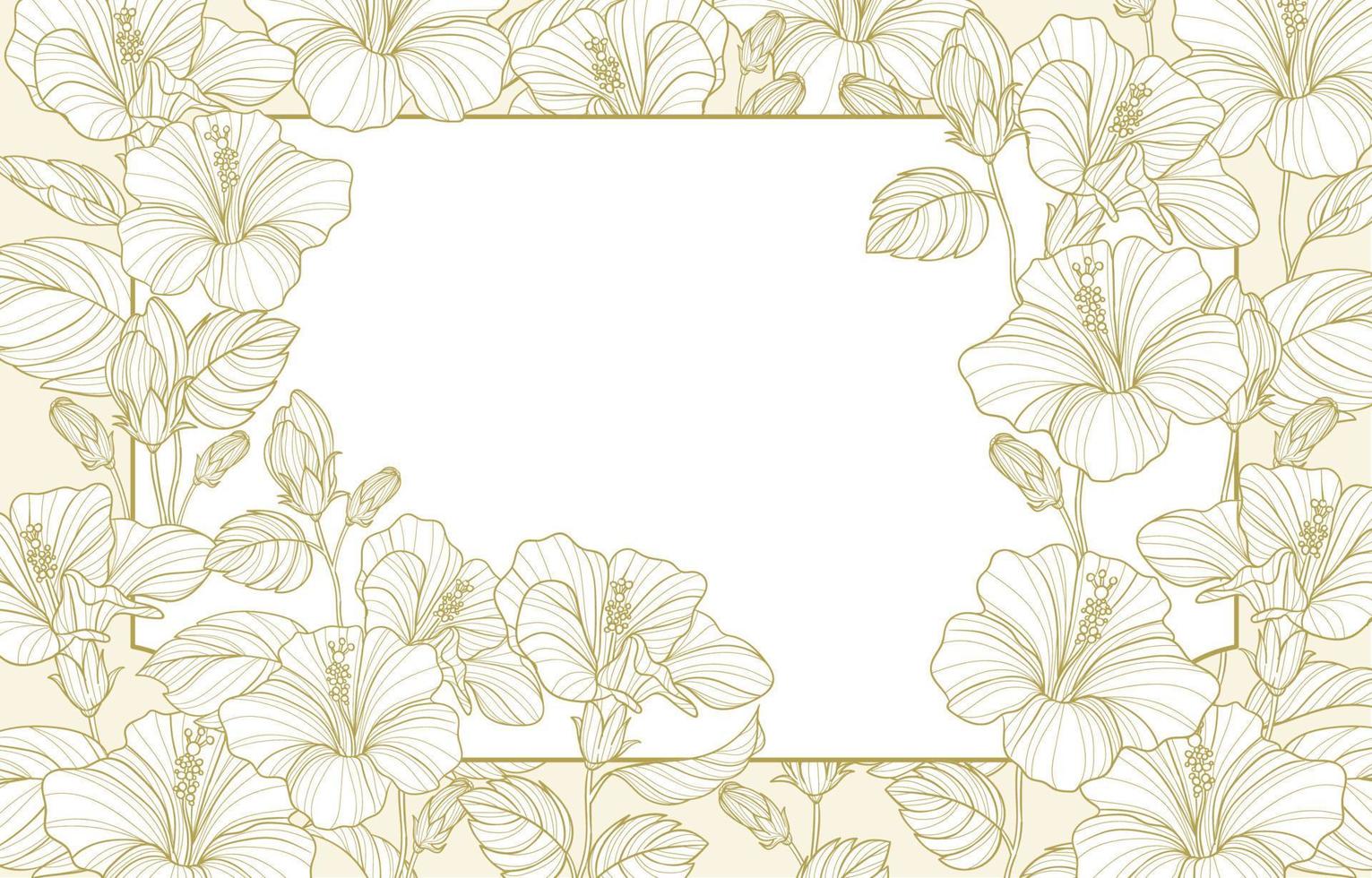 Handdrawn Aesthetics Realistic Floral Background vector