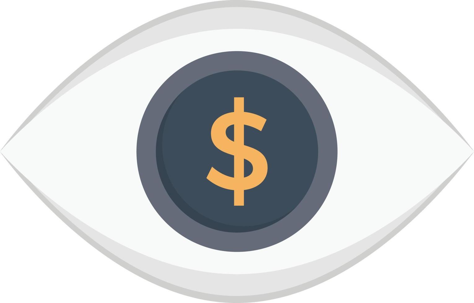 ilustración de vector de ojo de dinero en un fondo. símbolos de calidad premium. iconos vectoriales para concepto y diseño gráfico.