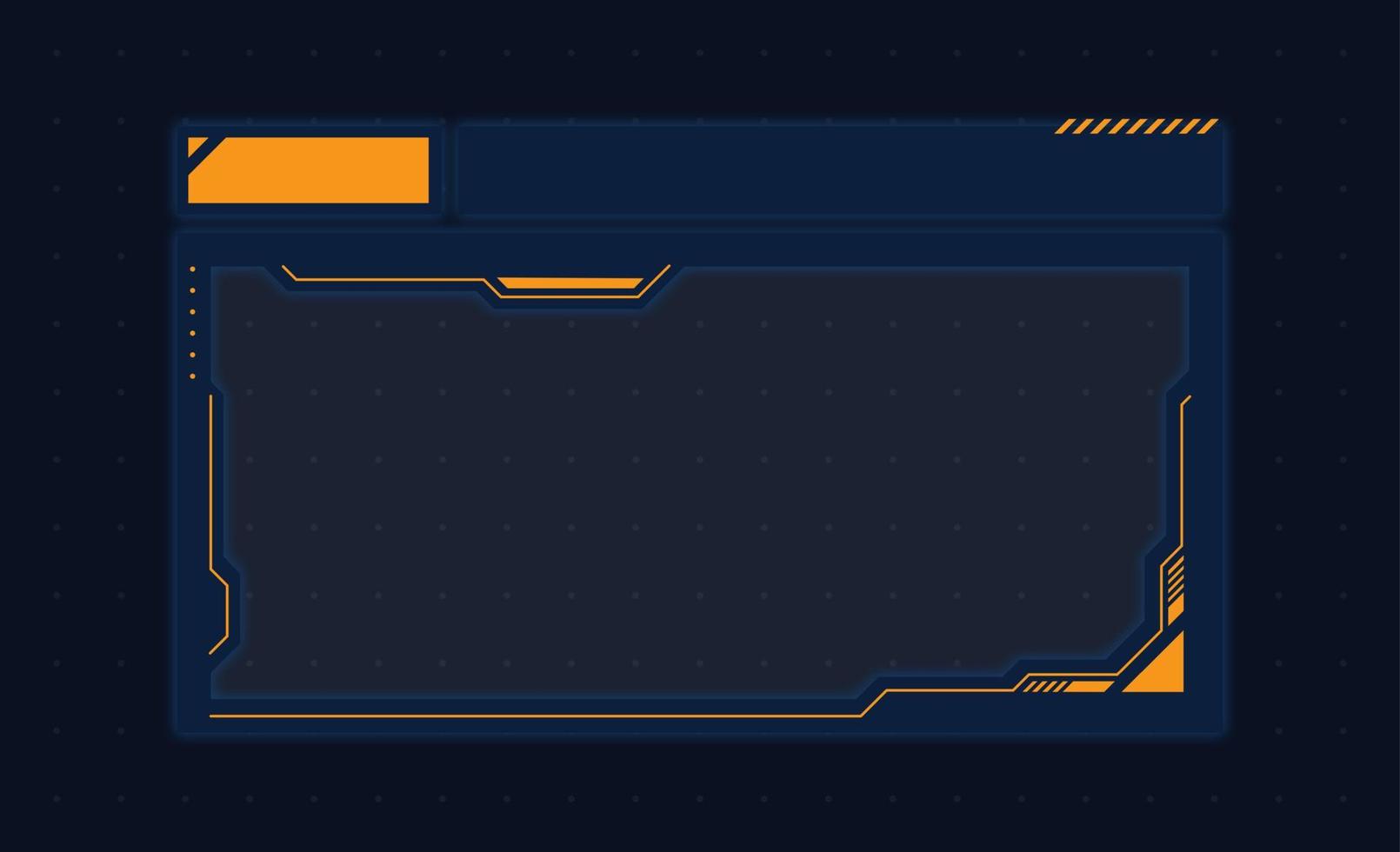 Landscape frame for Live streaming video or editing video. Online stream futuristic technology style. vector