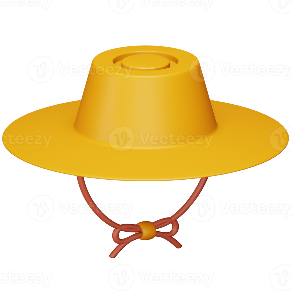 Farming hat 3d rendering isometric icon. png