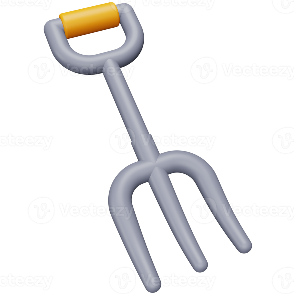 Pitchfork 3d rendering isometric icon. png