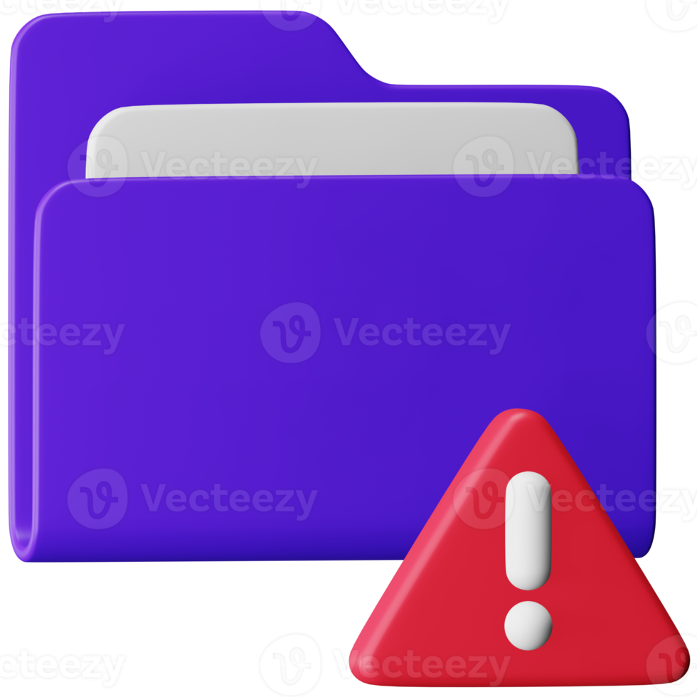 Data alert 3d rendering isometric icon. png