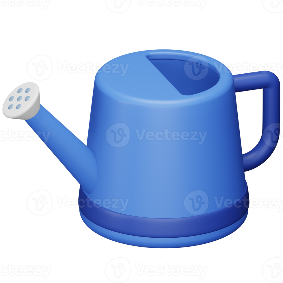 Watering can 3d rendering isometric icon. png