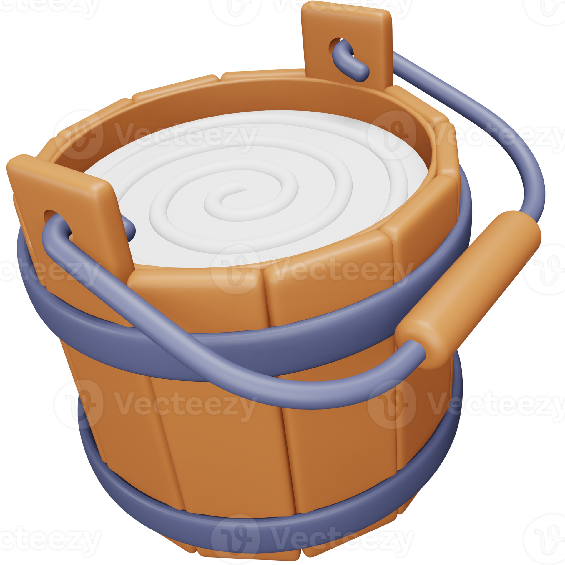 Milk bucket 3d rendering isometric icon. 13363770 PNG