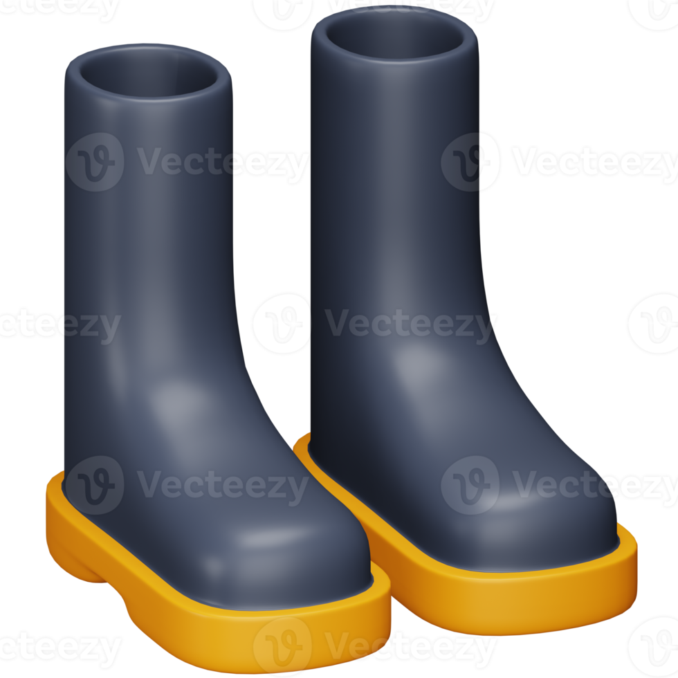 Farm boots 3d rendering isometric icon. png