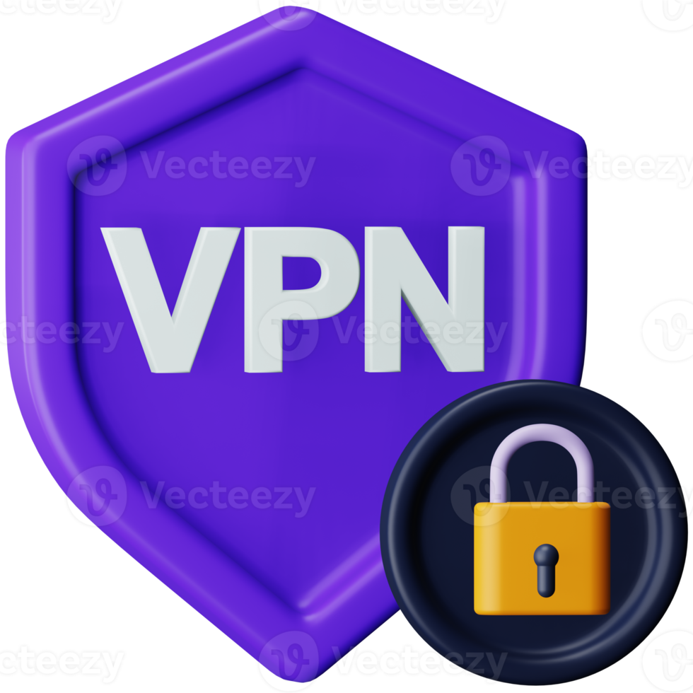 vpn lock ícone isométrico de renderização 3d. png