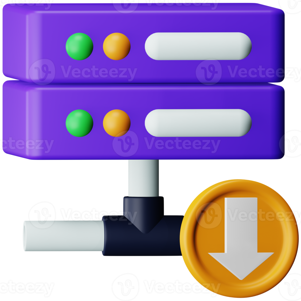 serveur en panne icône isométrique de rendu 3d. png