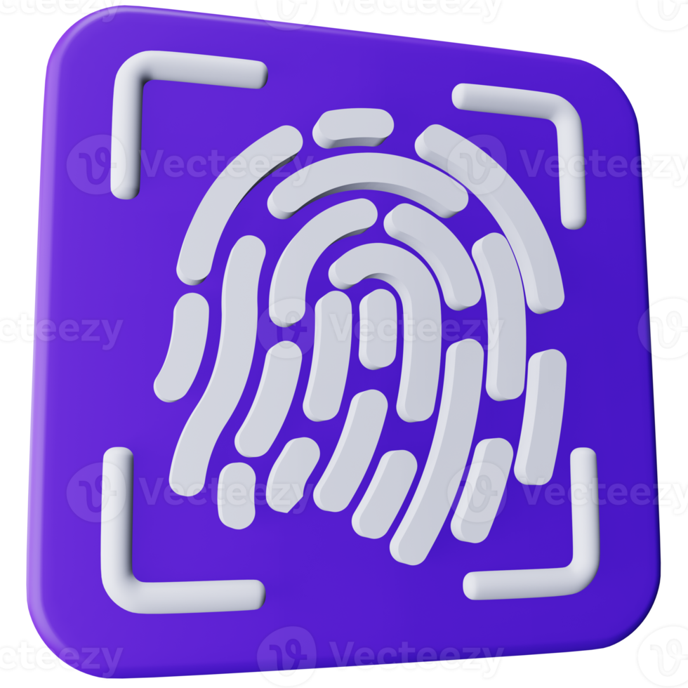 biometrisches 3D-Rendering isometrisches Symbol. png