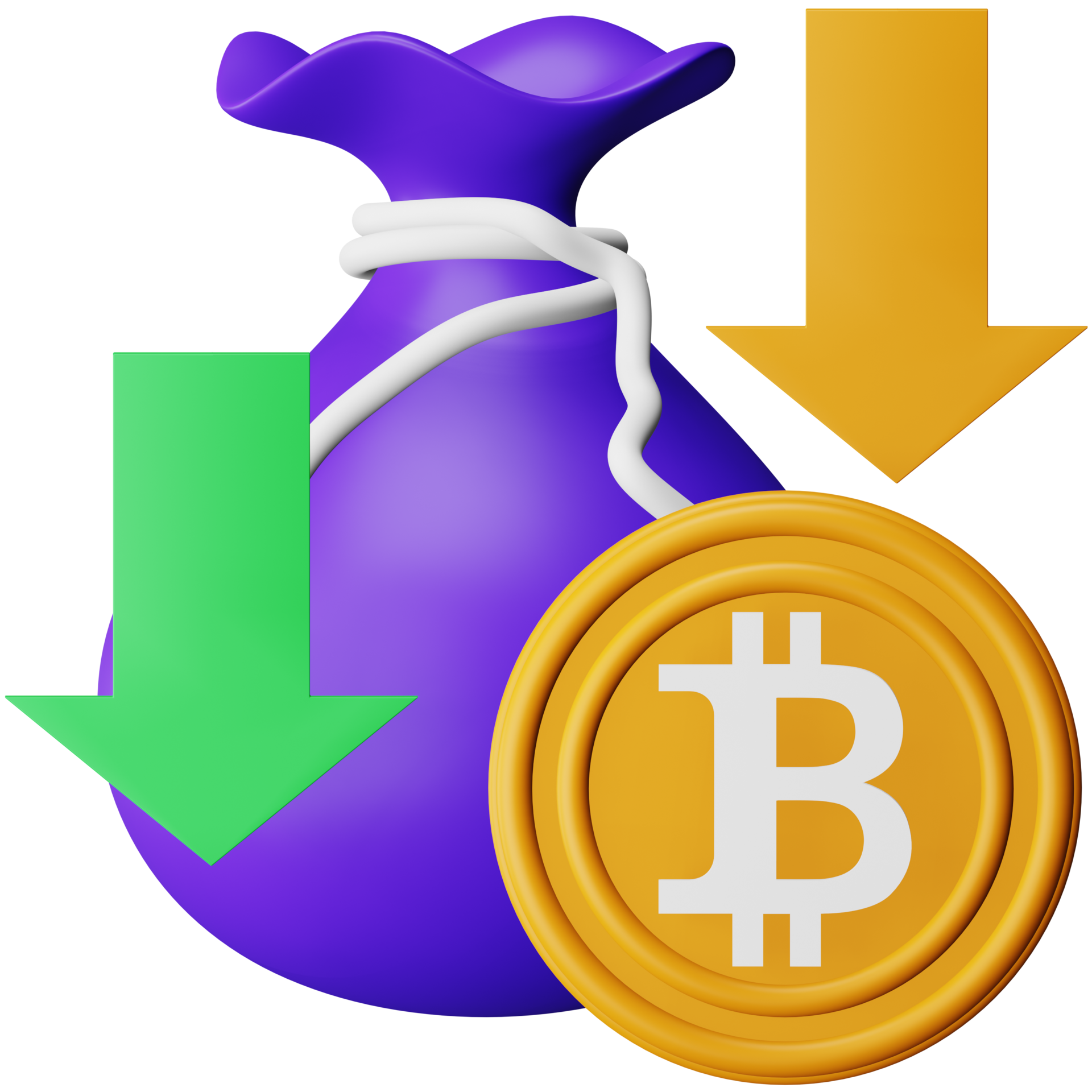 Losing money 3d rendering isometric icon. 13363794 PNG