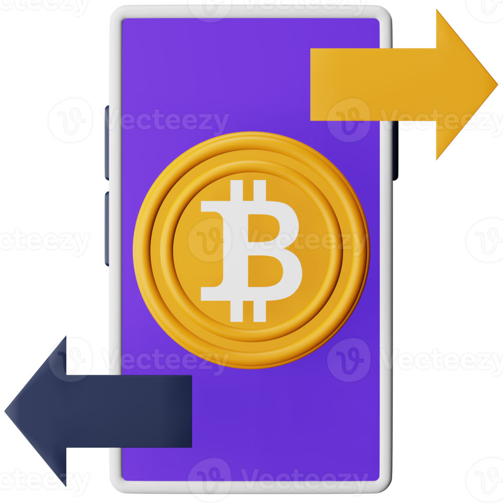 Crypto transaction 3d rendering isometric icon. png