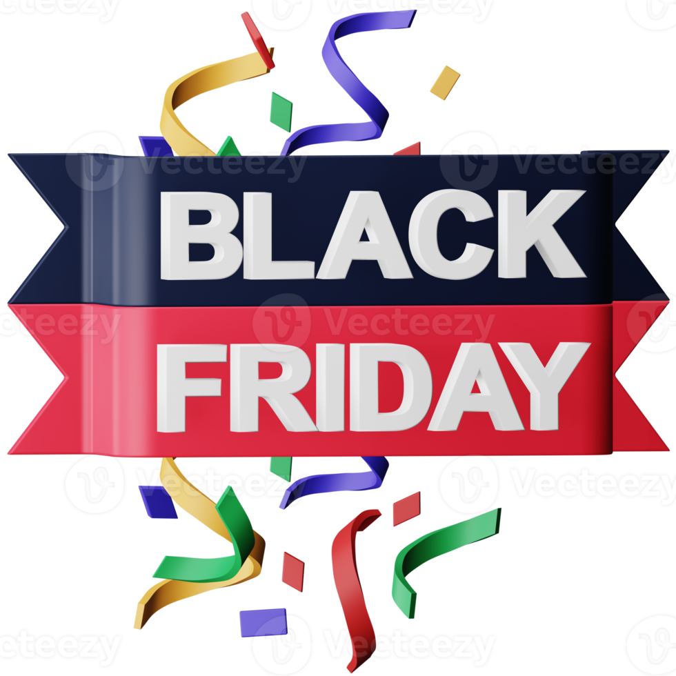 Black friday 3d rendering isometric icon. png