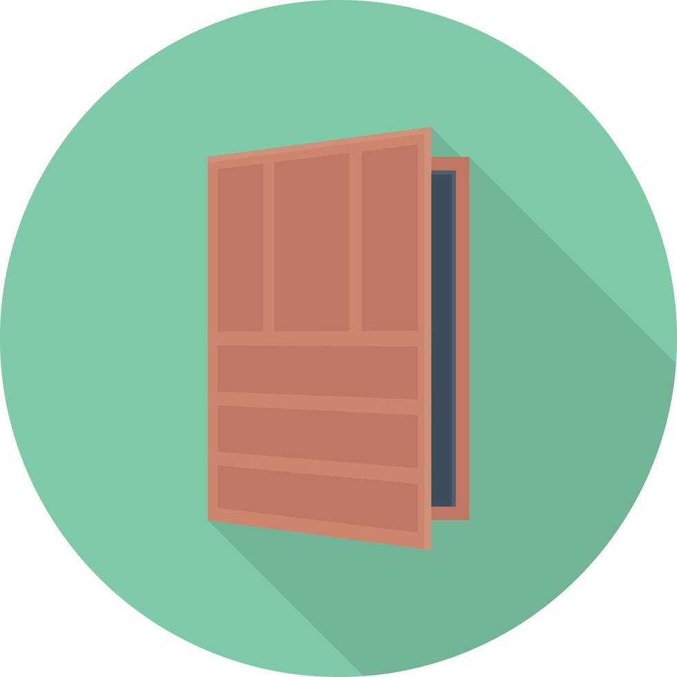 ilustración de vector de puerta de madera en un fondo. símbolos de calidad premium. iconos vectoriales para concepto y diseño gráfico.