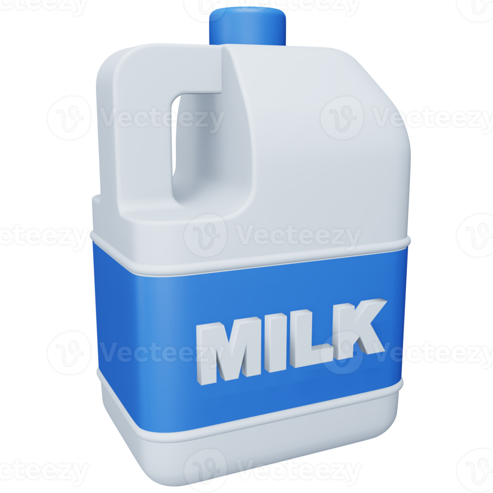 icono isométrico de representación 3d de botella de leche. png