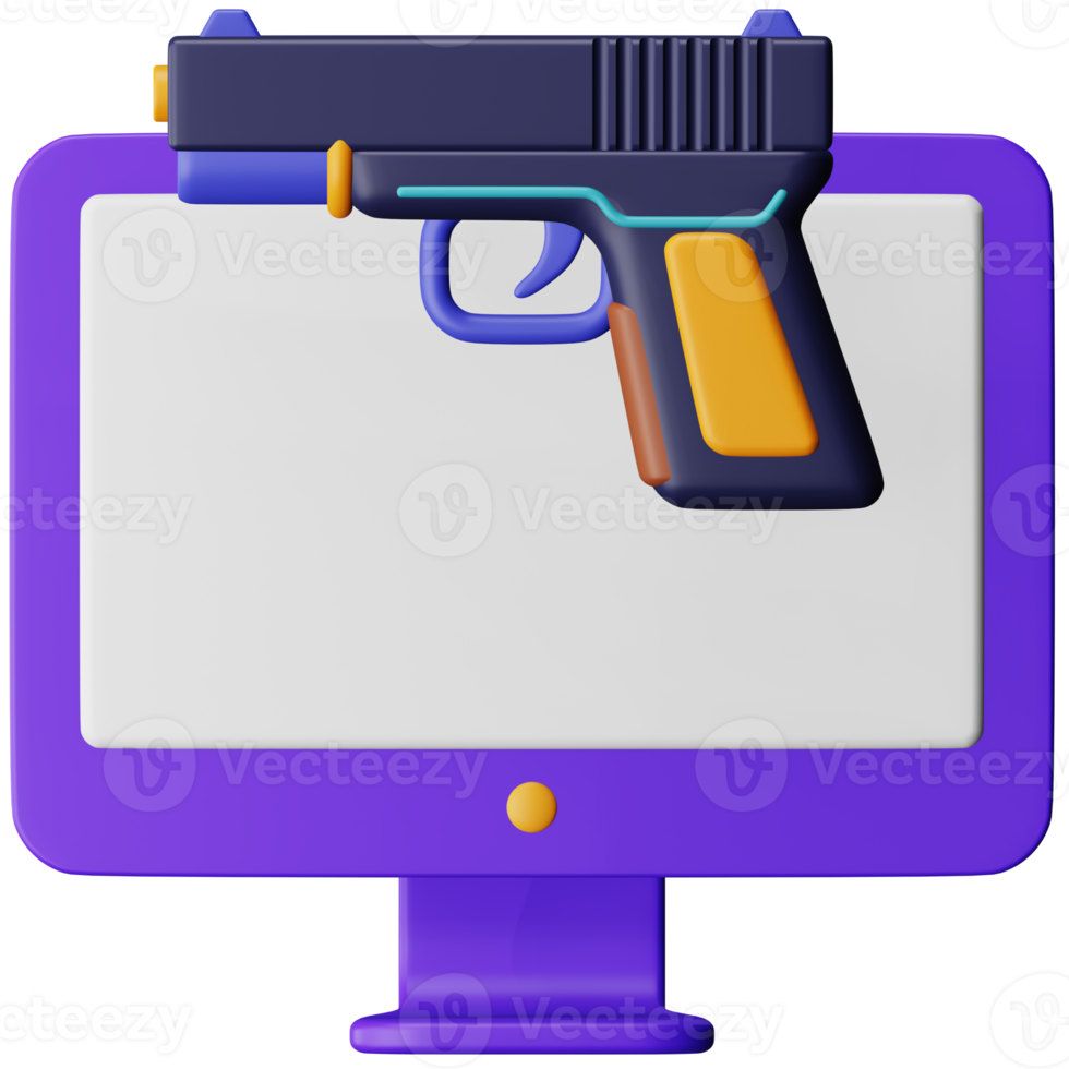 Online robbery 3d rendering isometric icon. png