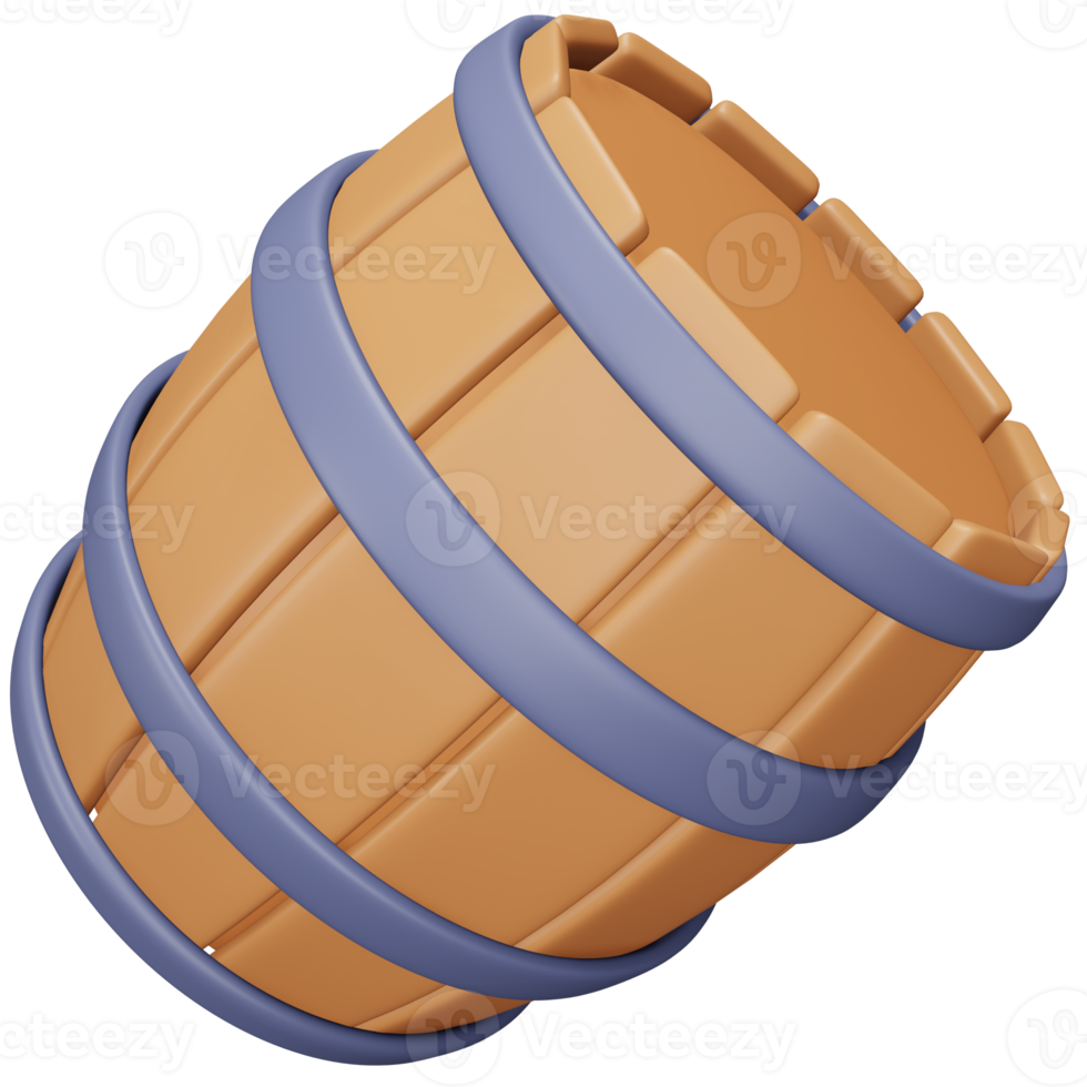 Barrel 3d rendering isometric icon. png