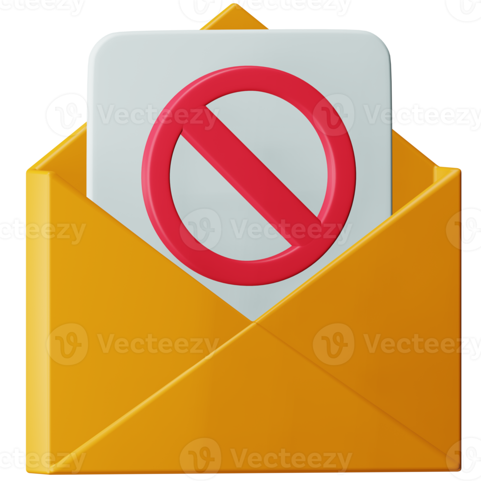 Spam mail 3d rendering isometric icon. png