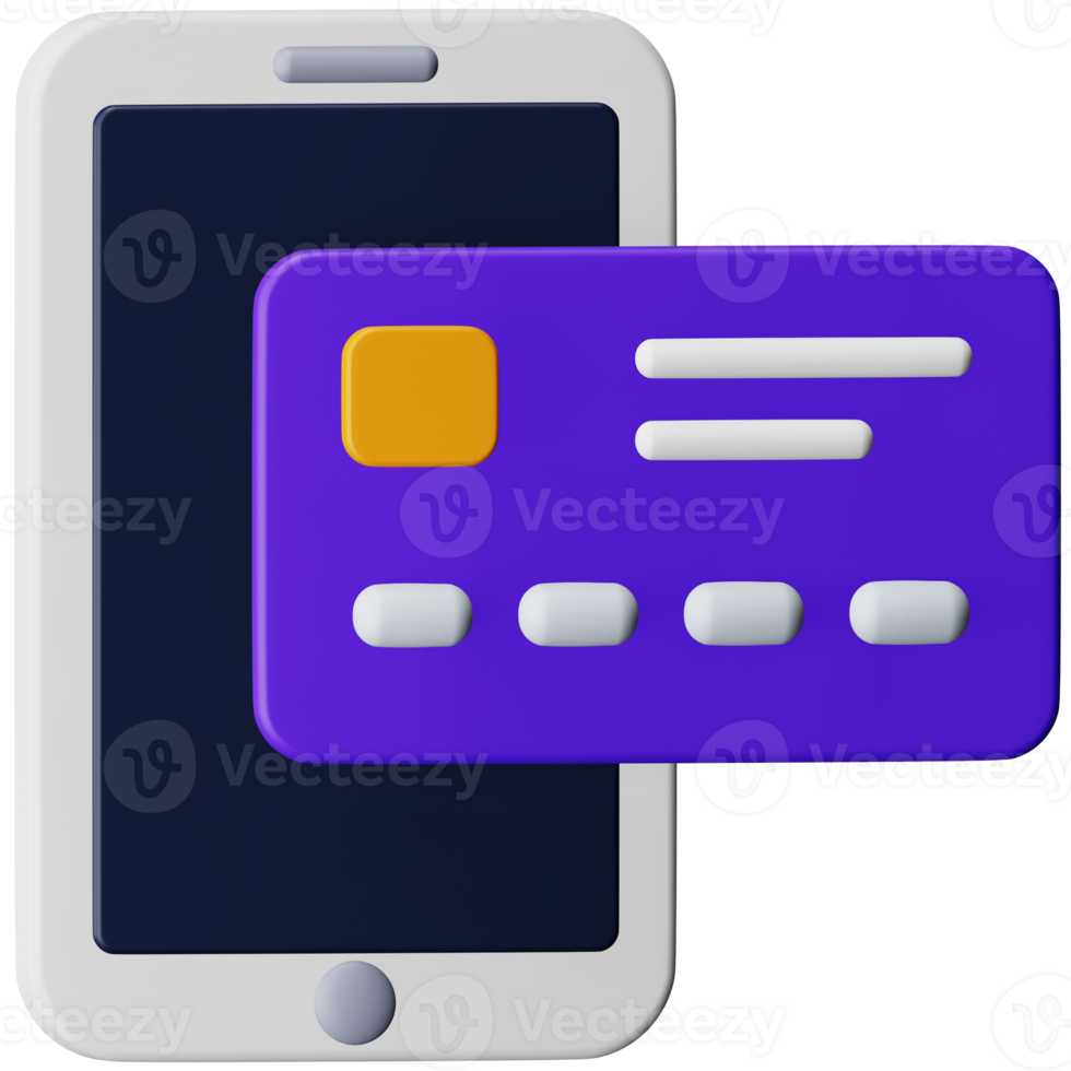 Online payment 3d rendering isometric icon. png