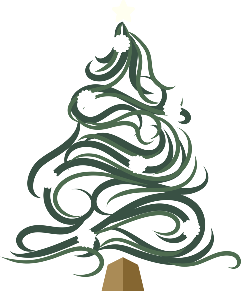 Natale albero calligrafico design png