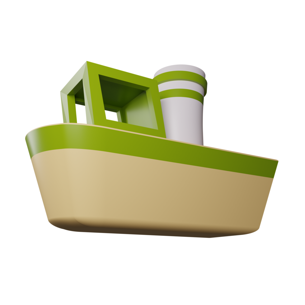 3d render boat png