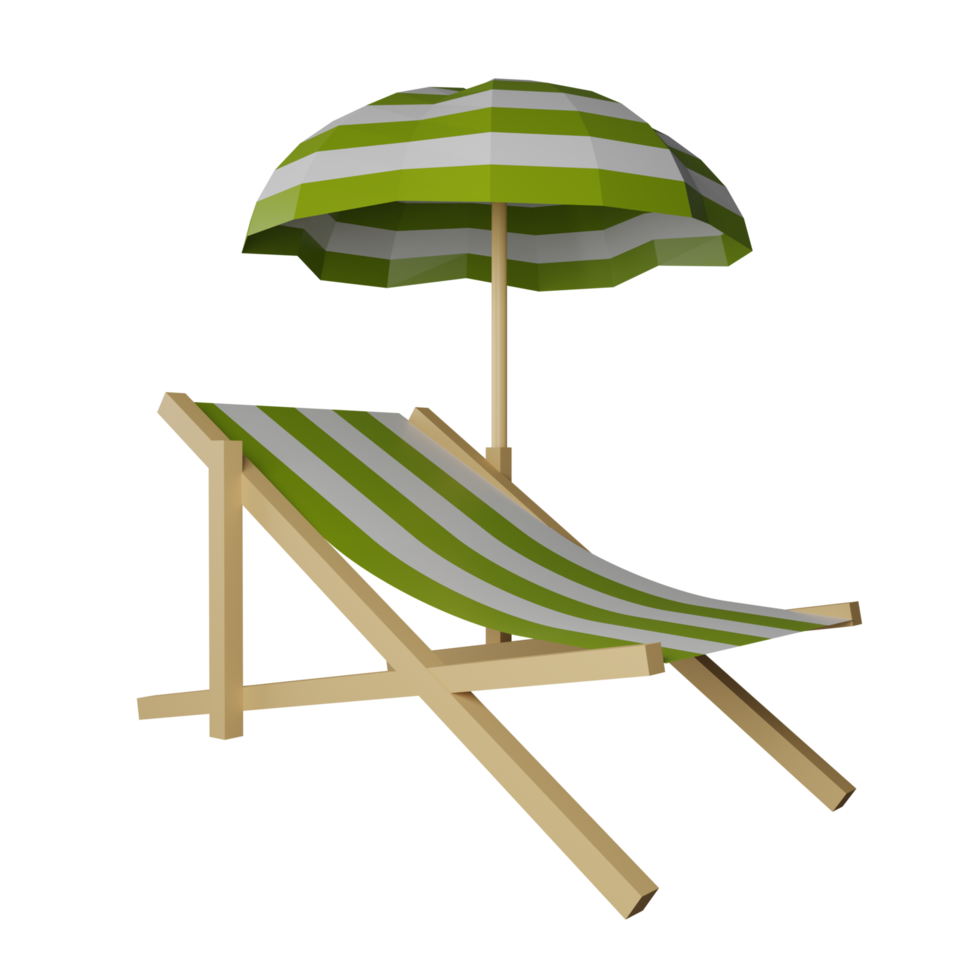 beach sunbed with umbrella png