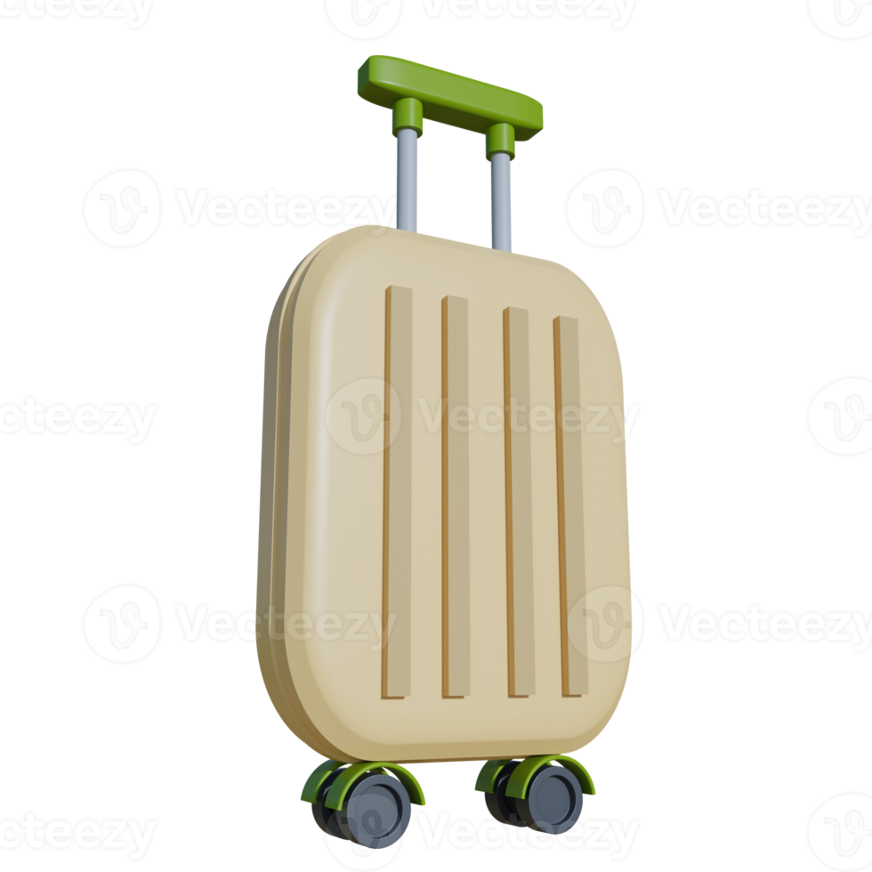 3d render suitcase png