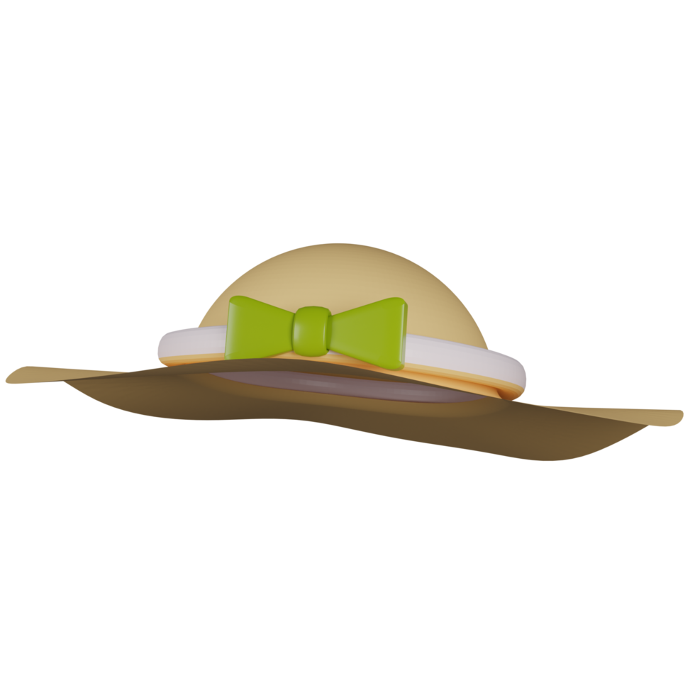 3d render beach hat png