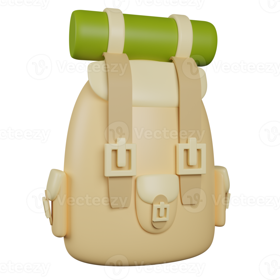 3d render bag pack png