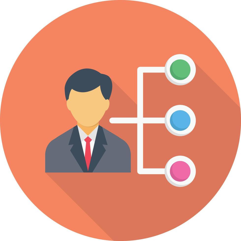 ilustración de vector de jerarquía de empleados en un fondo. símbolos de calidad premium. iconos vectoriales para concepto y diseño gráfico.