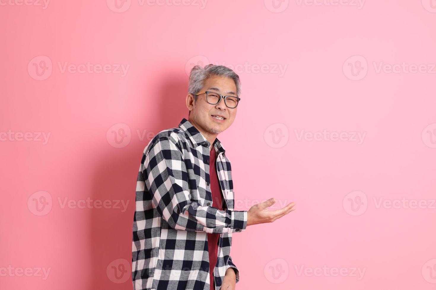 Asian Man on Pink photo