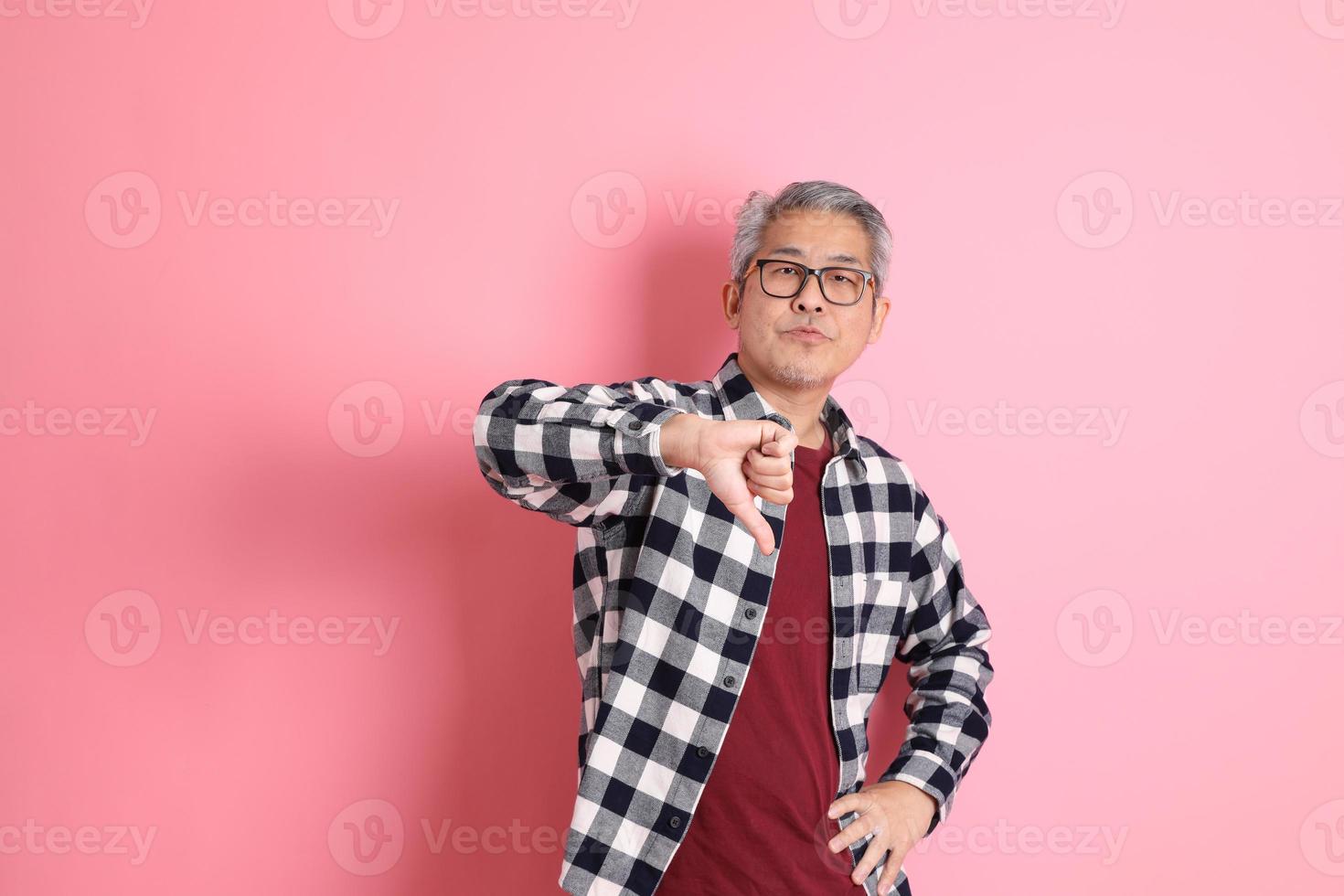 Asian Man on Pink photo