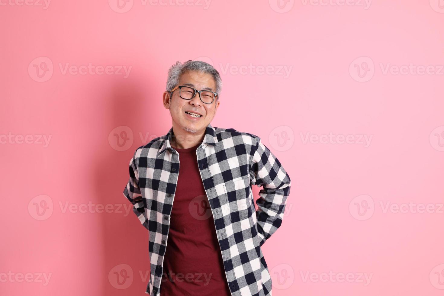 Asian Man on Pink photo