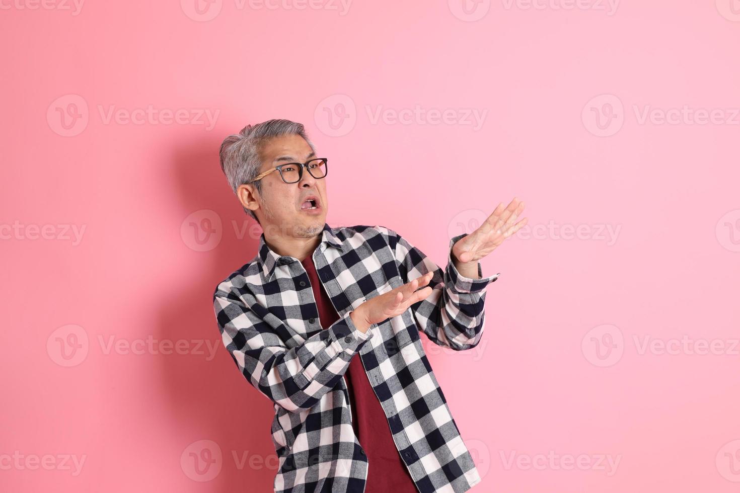 Asian Man on Pink photo