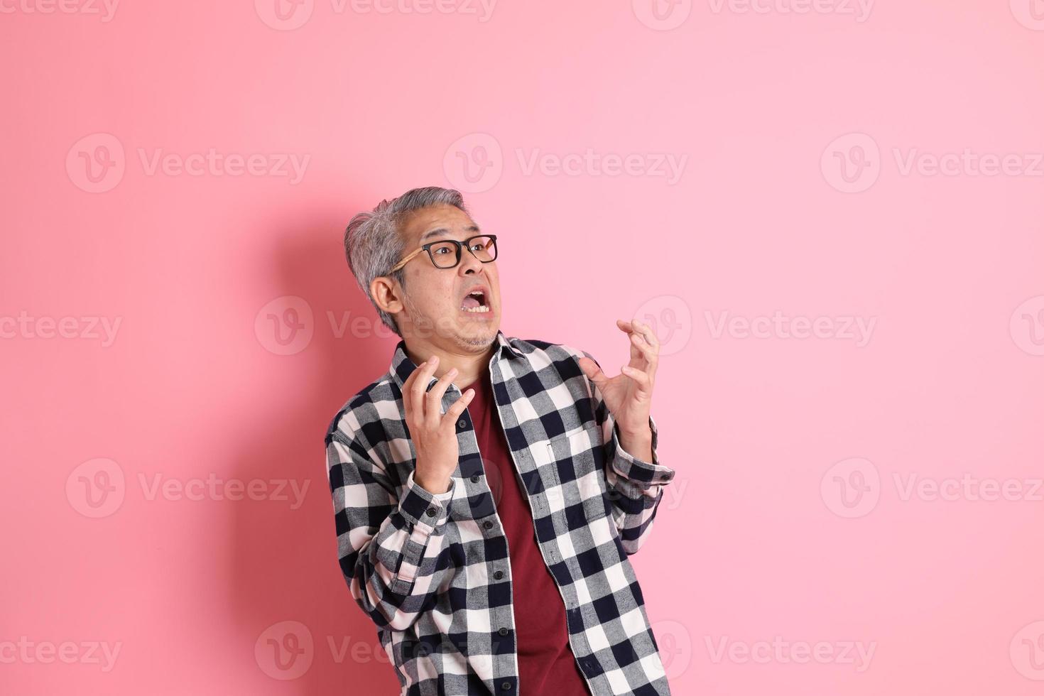 Asian Man on Pink photo