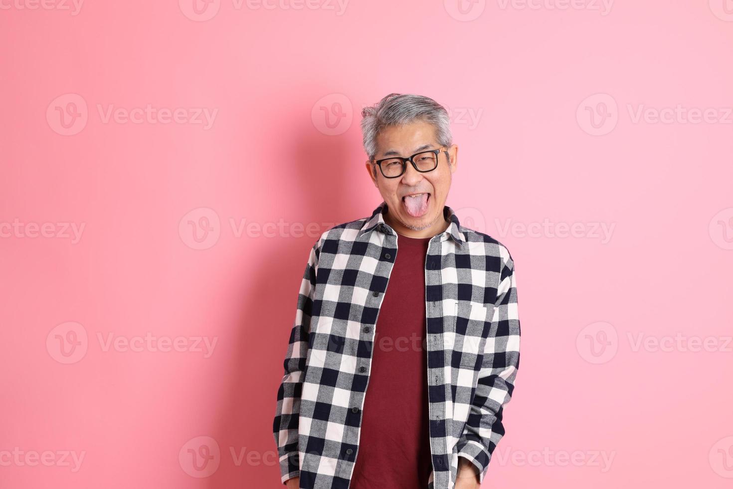 Asian Man on Pink photo