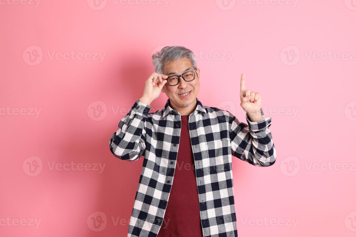 Asian Man on Pink photo