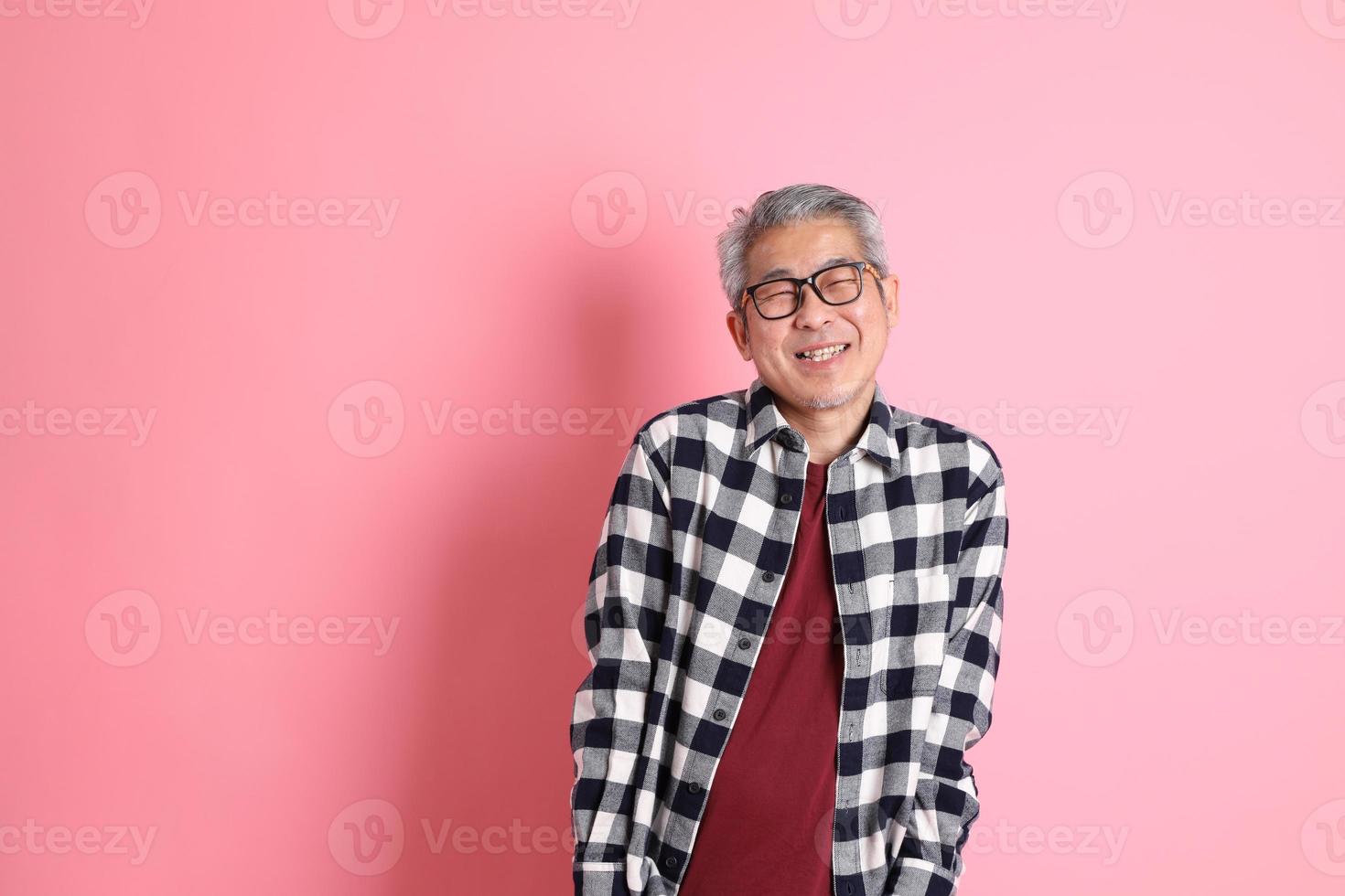 Asian Man on Pink photo