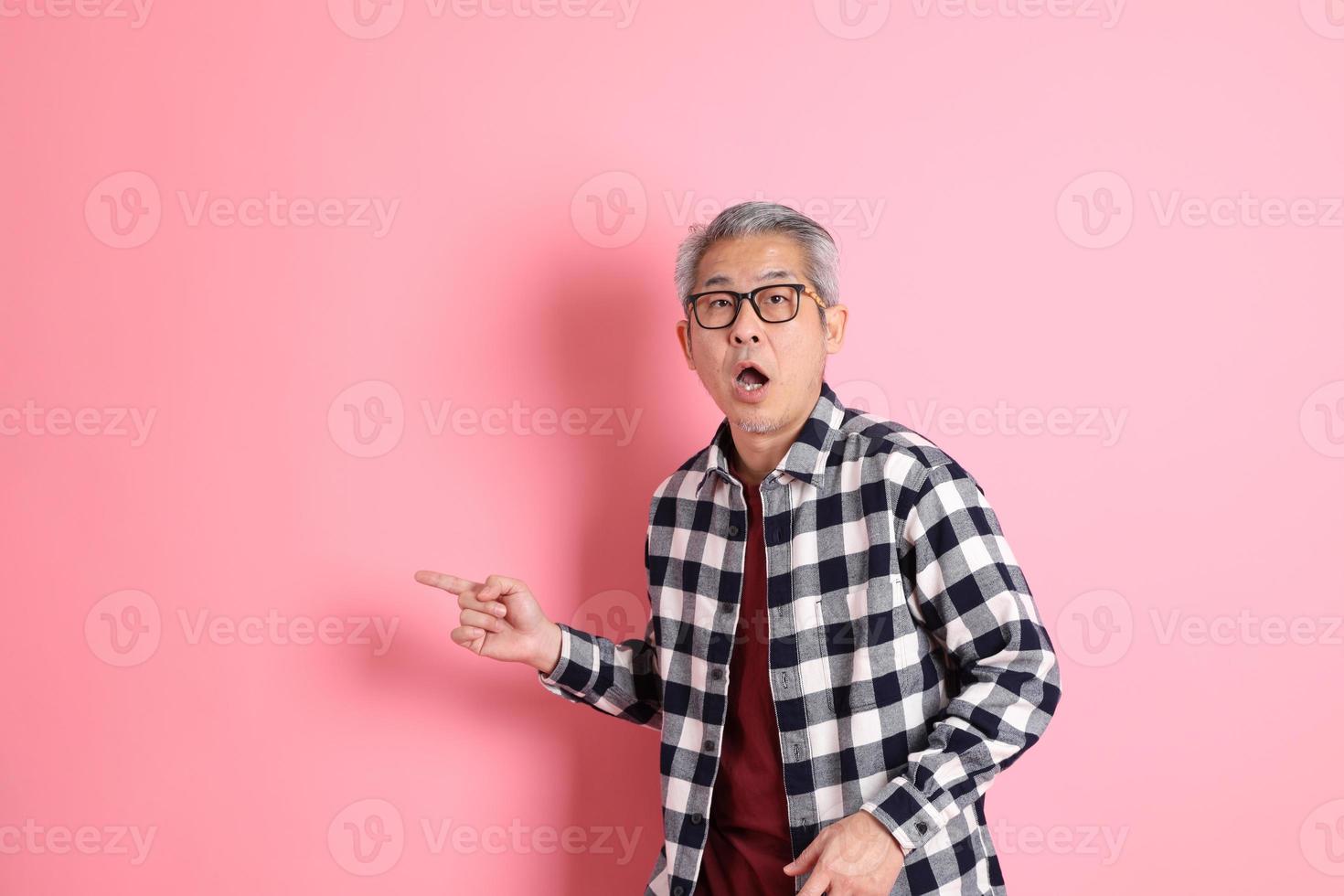 Asian Man on Pink photo