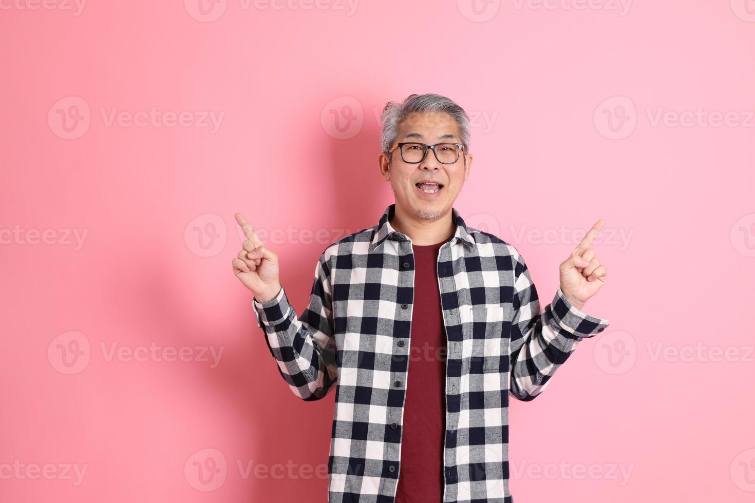 Asian Man on Pink photo