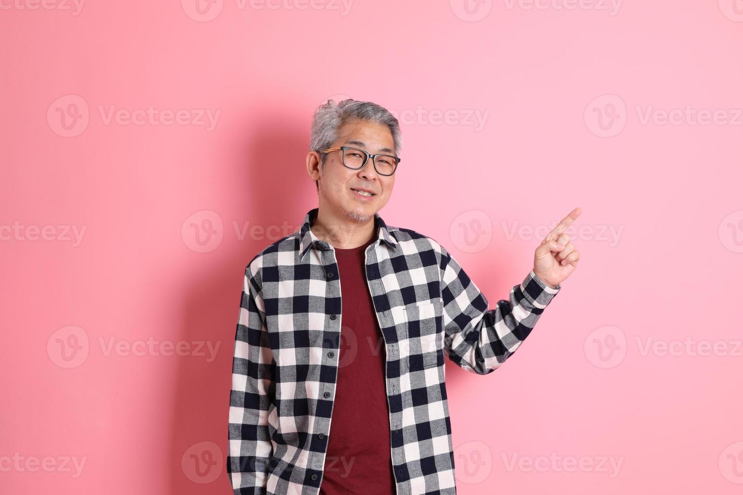 Asian Man on Pink photo