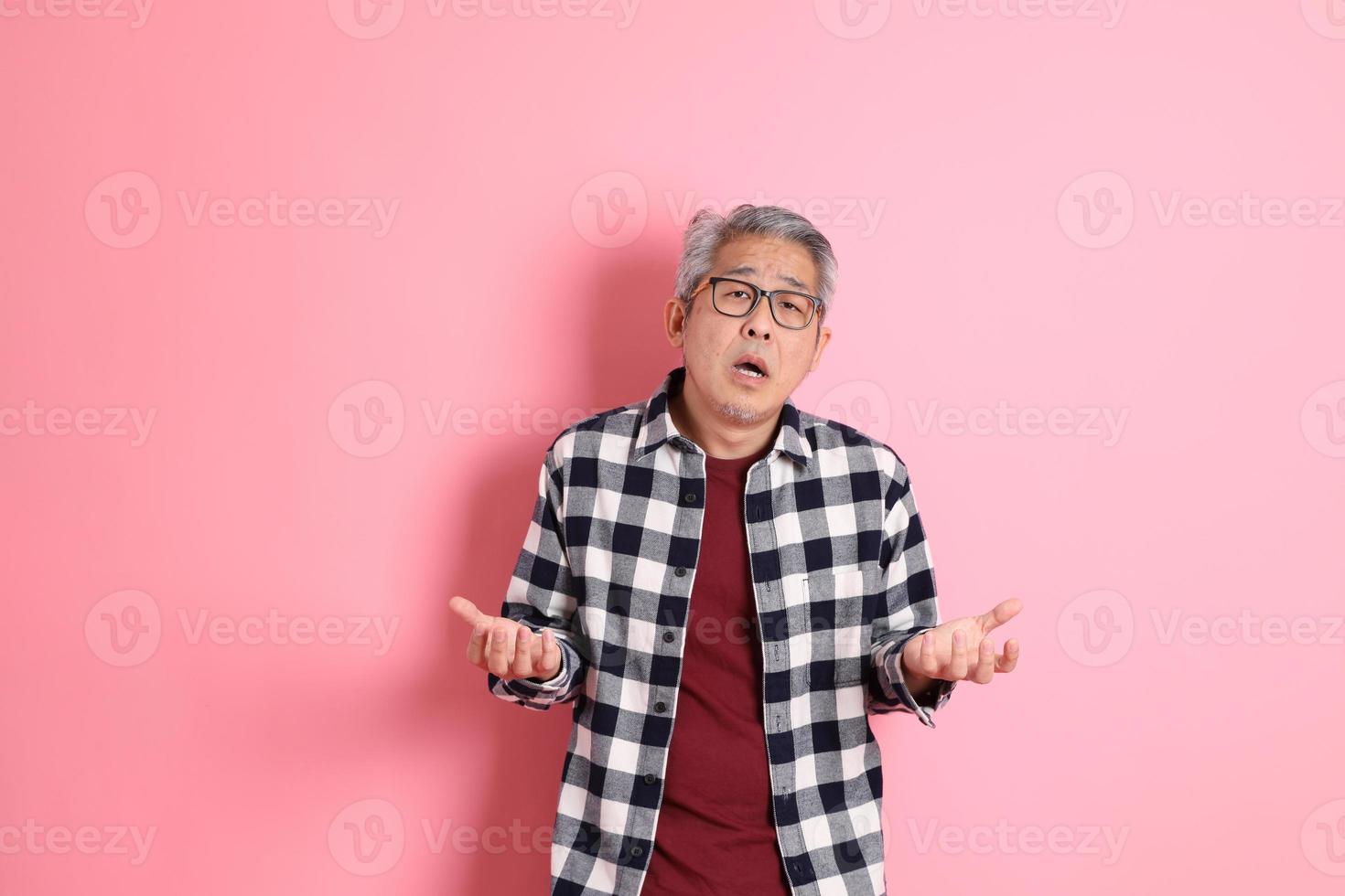 Asian Man on Pink photo