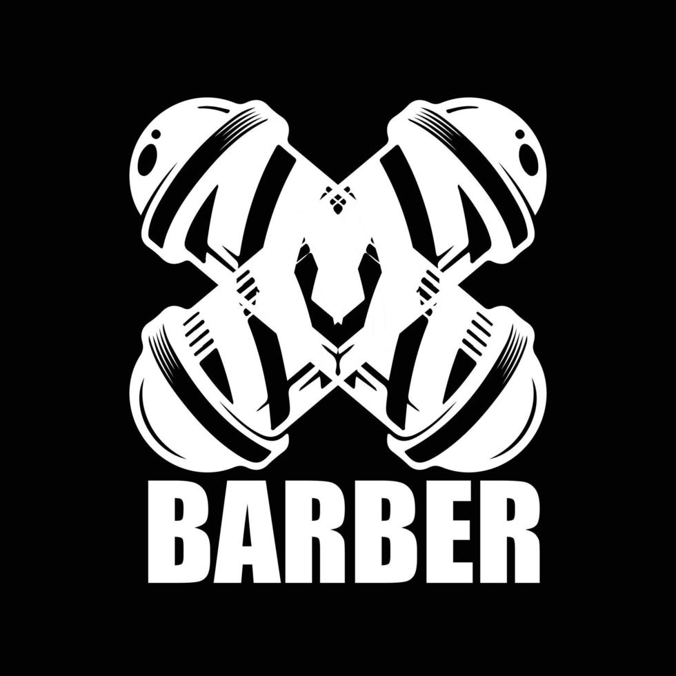 diseño de camiseta de barbero vector