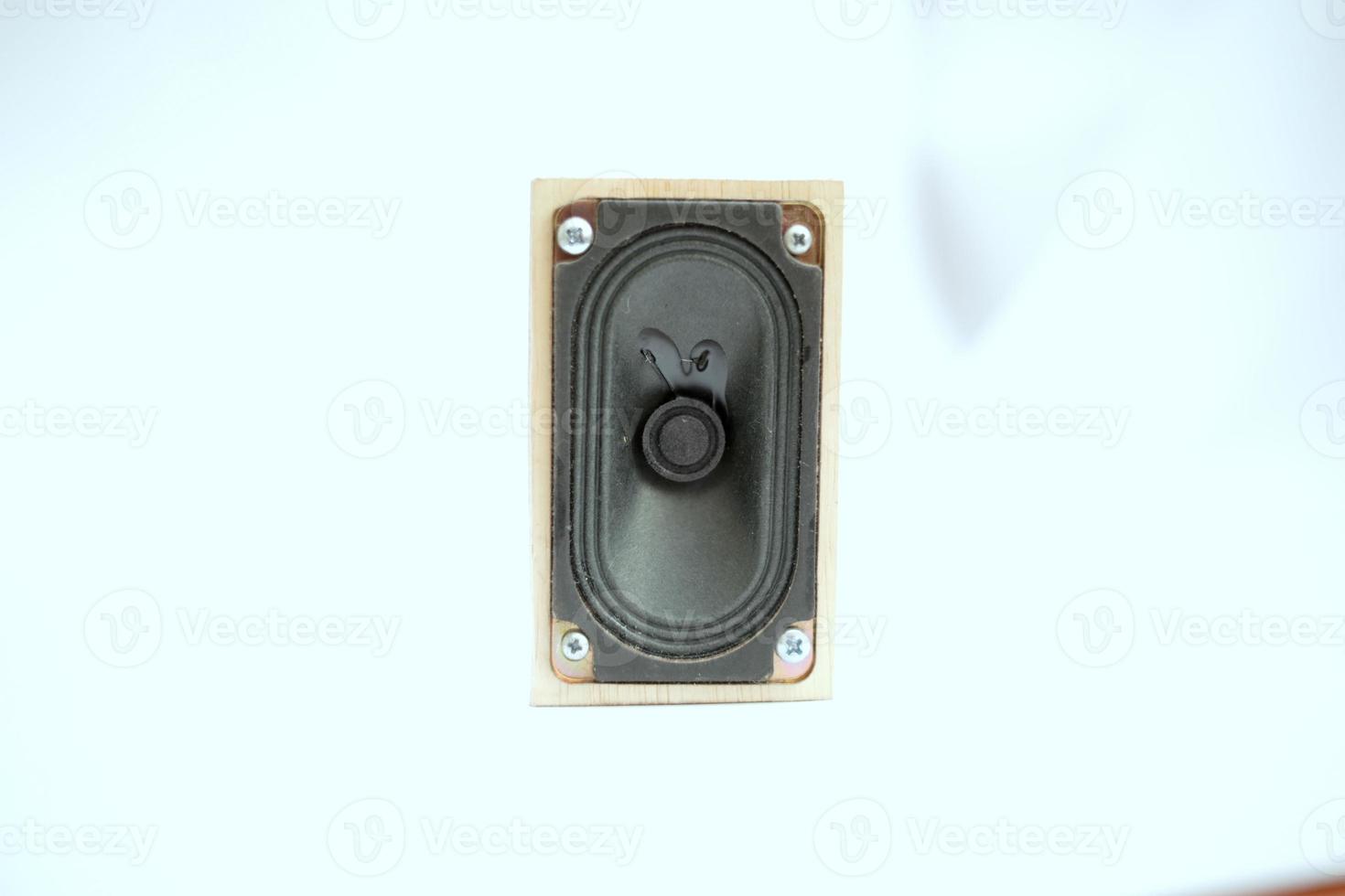 Speaker front on white background photo