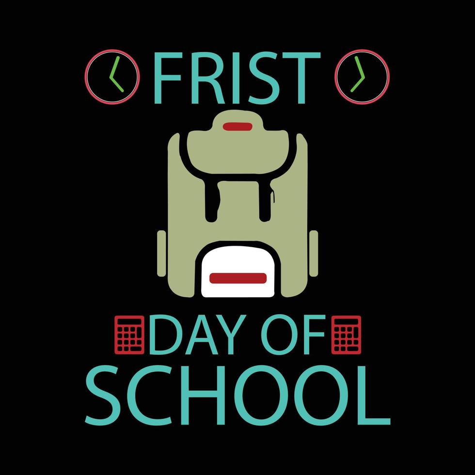 School T-shirt design vector